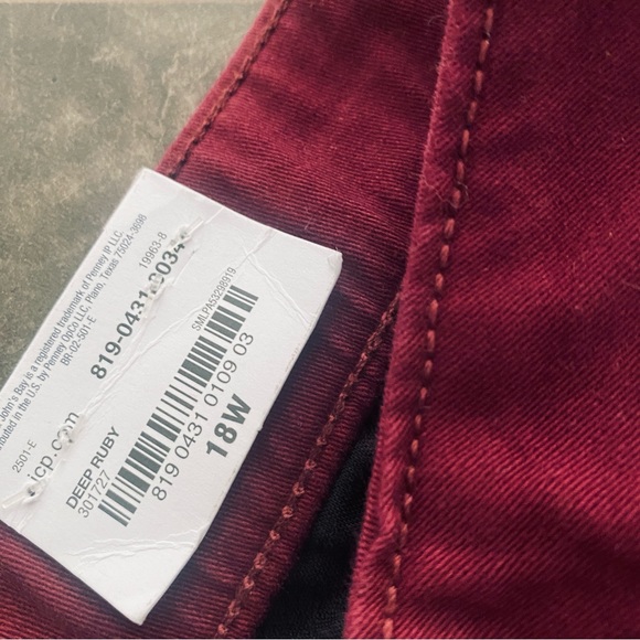 St. John's Bay Women's Relaxed Fit Girl Friend Chino Pant - Picture 8 of 15